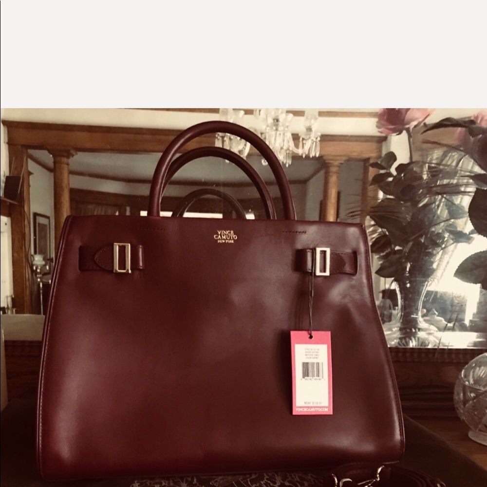 Vince Canute Burgundy Satchel